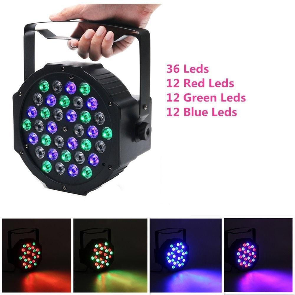 Мощен прожектор за украса LED Mini Flat Par Light OEM, 4 режима, 36 led диода