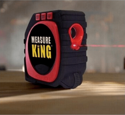 Лазерна ролетка King Measure, LED дисплей със задно осветяване, 3в1
