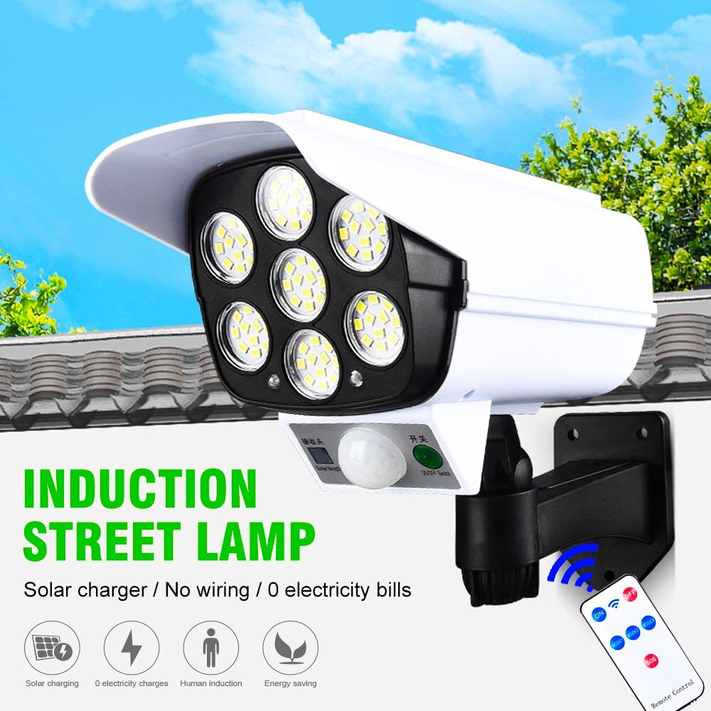 LED Соларна Лампа тип Камера с дистанционно 180W Мощност 77LED