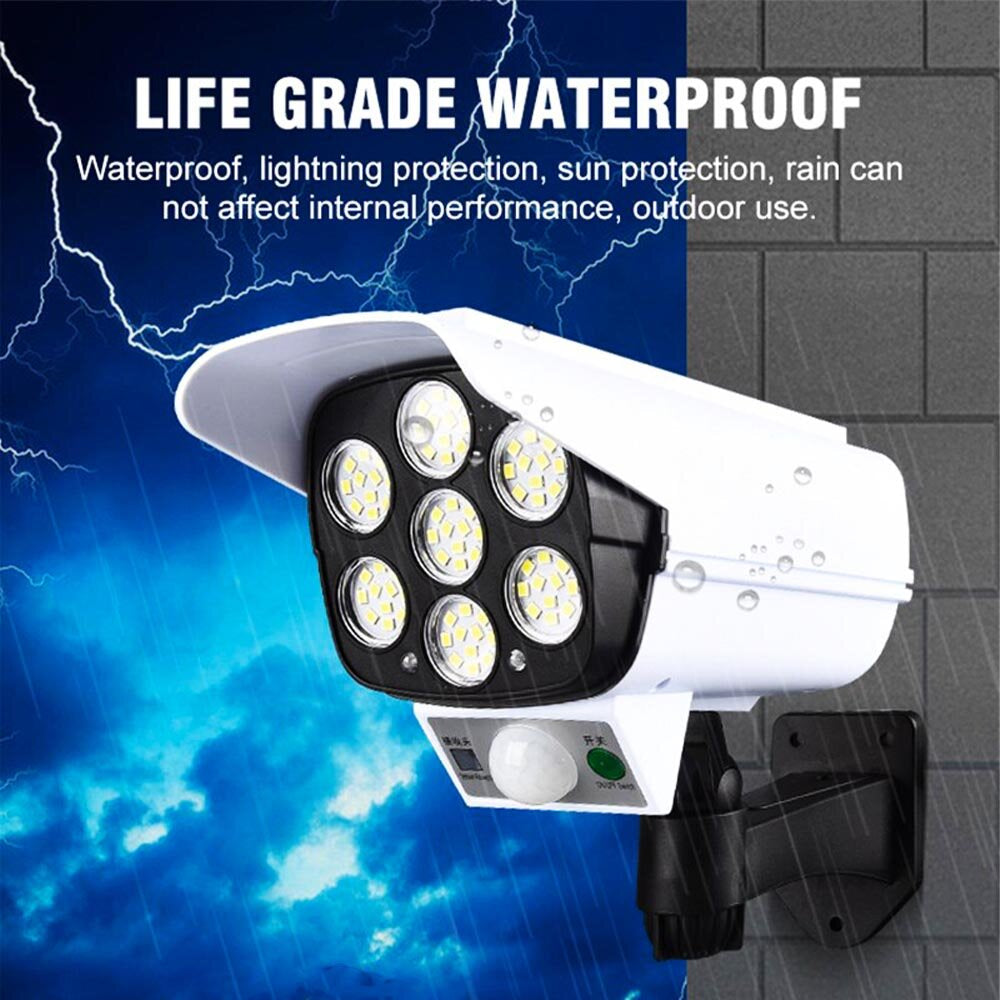 LED Соларна Лампа тип Камера с дистанционно 180W Мощност 77LED