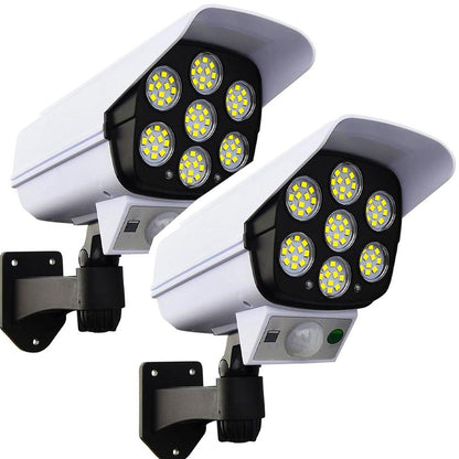 2бр. LED Соларна Лампа тип Камера с дистанционно 180W Мощност 77LED