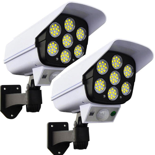 2бр. LED Соларна Лампа тип Камера с дистанционно 180W Мощност 77LED