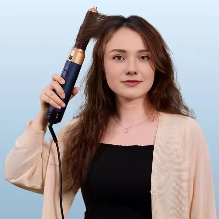 Маша за коса 5в1, 5 аксесоара, многофункционална, 3 температурни настройки, 1000 W, термостатична грижа за косата
