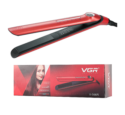Маша за коса VGR, V-566R, 230°C, Регулатор на температура, Червена