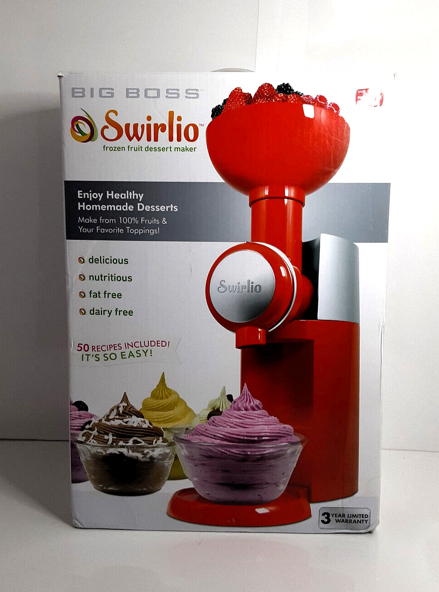 Машина За здравословен домашен сладолед Swirlio, Червен
