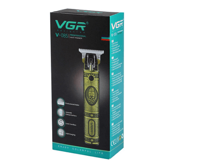 Машинка за подстригване VGR V-085, 10 W, Закалено острие, Четка за почистване, USB кабел за зареждане, Златен