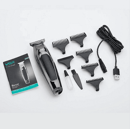 Машинка за подстригване VGR V030, Безжична, USB зареждане, Черна