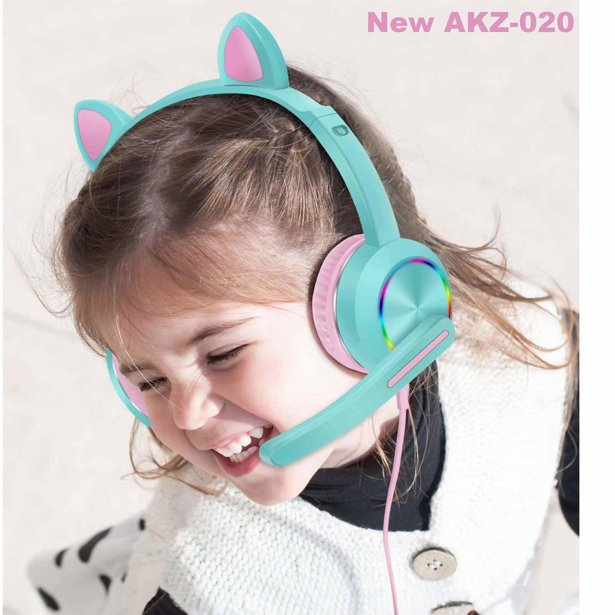 Музикални Светещи котешки слушалки за уши AZK-020