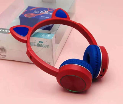 Музикални Светещи котешки слушалки за уши с Bluetooth