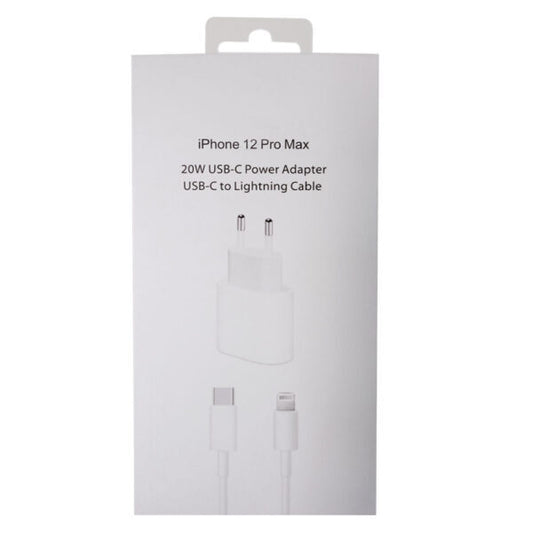 Оригинално зарядно за iPhone 20W USB-C + Кабел, европейски стандарт