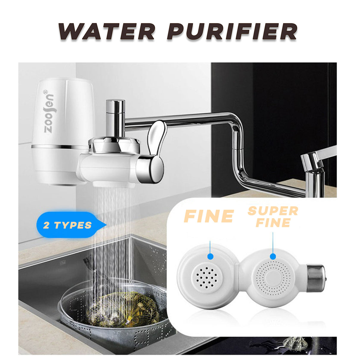 Пречиствател за вода Water Faucet Антибактериален филтър
