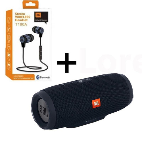 Комплект Преносима тонколона Charge 3 + JBL Слушалки