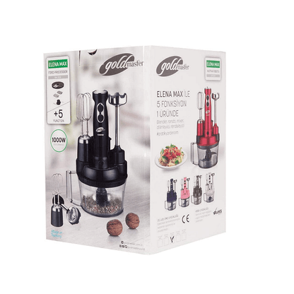 Професионален кухненски робот, GoldMaster, 1000W, 5 функции, Остриета от неръждаема