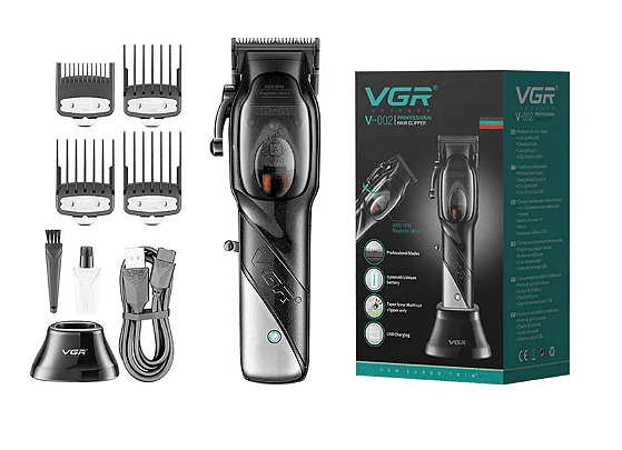 Професионална машинка за подстригване с магнитен мотор VGR, V-002, Безжична, Акумулаторна