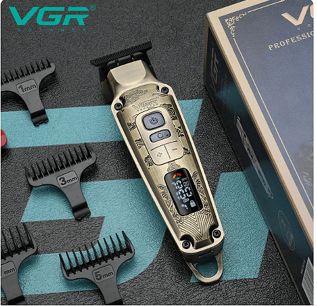 Професионална машинка за подстригване VGR, V-901, Винтидж стил, LED дисплей