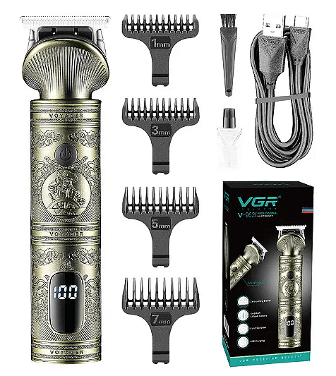 Професионална машинка за подстригване VGR, V-962, Акумулаторна, Сребриста