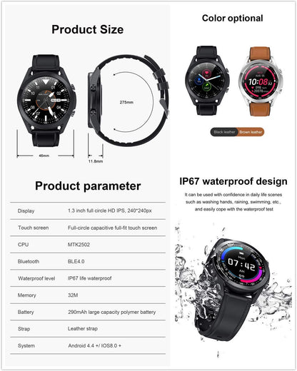 Smart Watch Lemfo G33 черен часовник с пулс и кръвно налягане