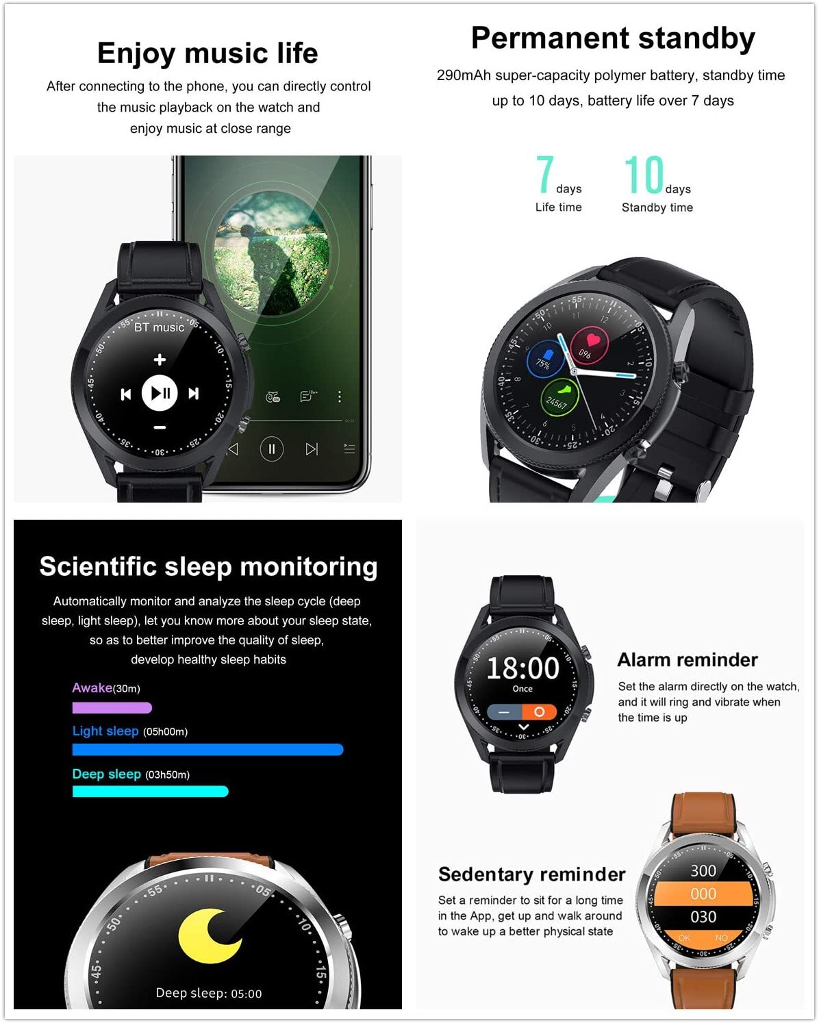 Smart Watch Lemfo G33 черен часовник с пулс и кръвно налягане