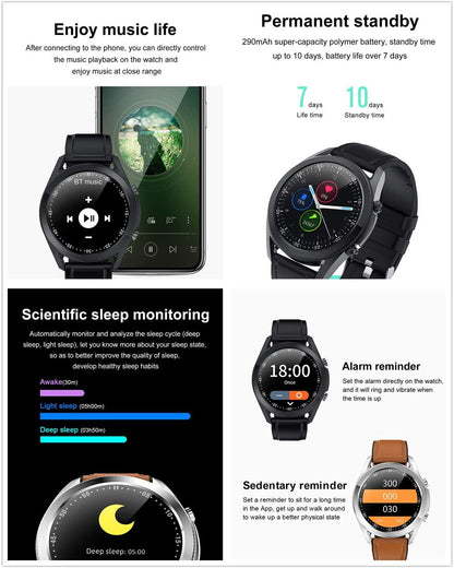 Smart Watch Lemfo G33 черен часовник с пулс и кръвно налягане