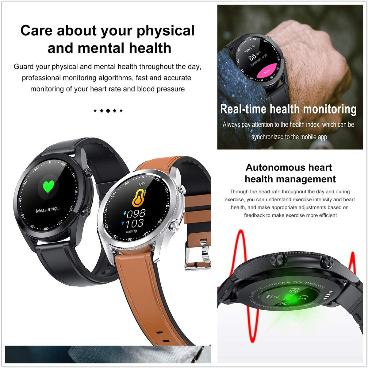Smart Watch Lemfo G33 черен часовник с пулс и кръвно налягане