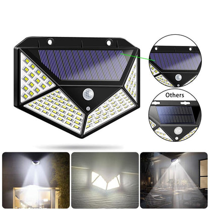 Соларна LED лампа със сензор за движение 100LEDs 7W