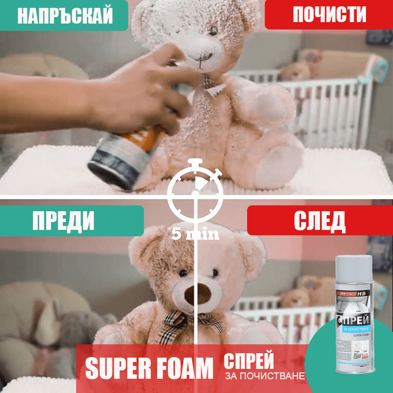 Спрей за почистване на тапицерии Super Foam