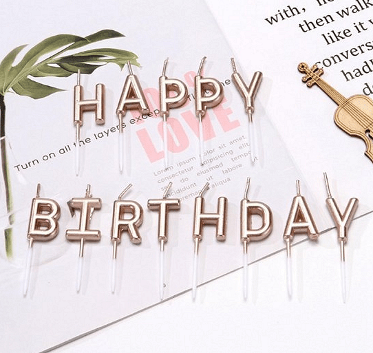 Свещички за торта за рожден ден, Happy Birthday