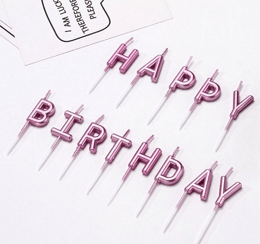 Свещички за торта за рожден ден, Happy Birthday