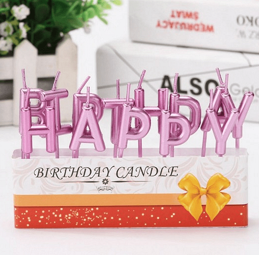 Свещички за торта за рожден ден, Happy Birthday