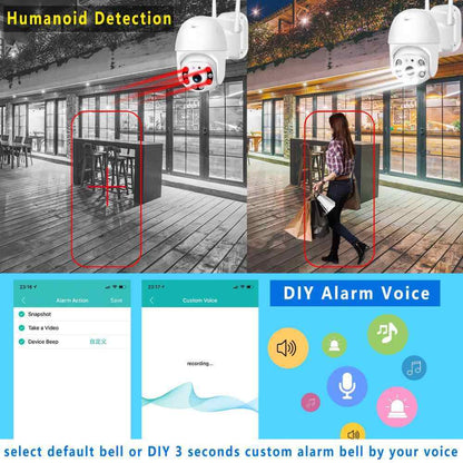 ВЪНШНА КАМЕРА С ДВЕ АНТЕНИ цветно нощно виждане Waterproof Wifi FULL HD 1080P