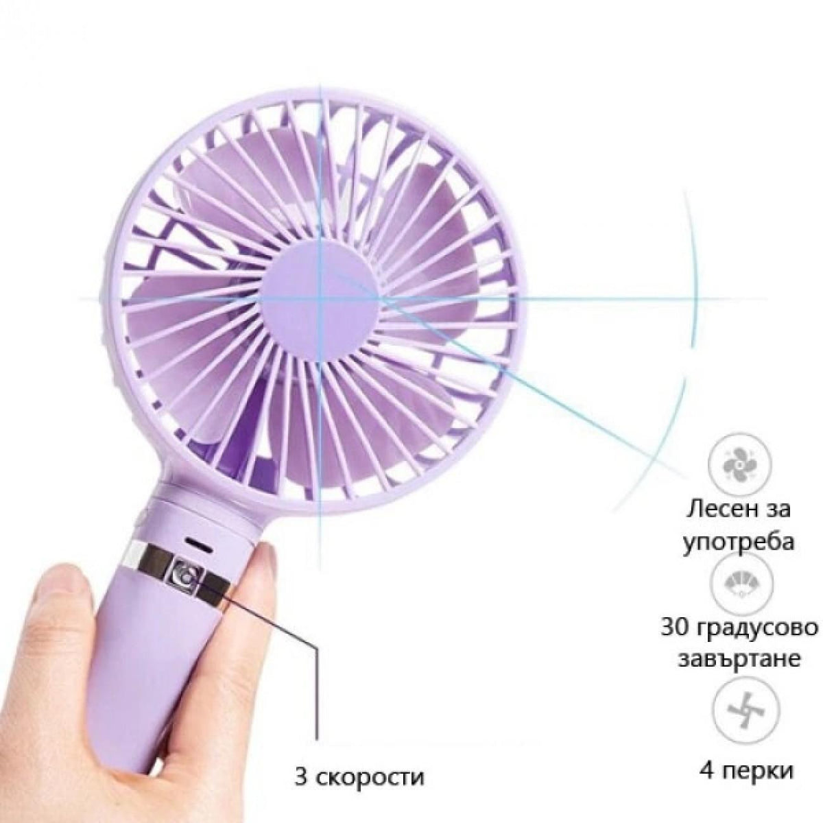Вентилатор с чупеща се глава – Folding Fan S2
