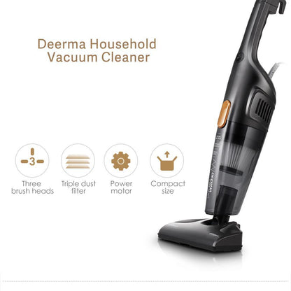 Вертикална прахосмукачка Xiaomi Deerma DX115C Vacuum cleaner, 600W, Черен