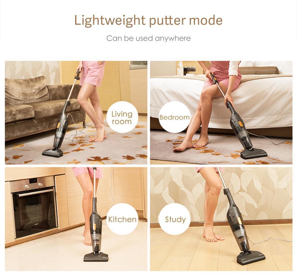 Вертикална прахосмукачка Xiaomi Deerma DX115C Vacuum cleaner, 600W, Черен