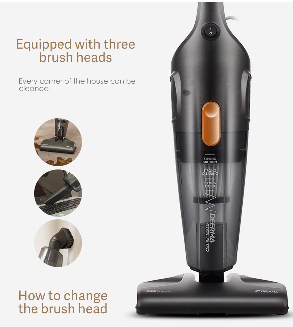Вертикална прахосмукачка Xiaomi Deerma DX115C Vacuum cleaner, 600W, Черен