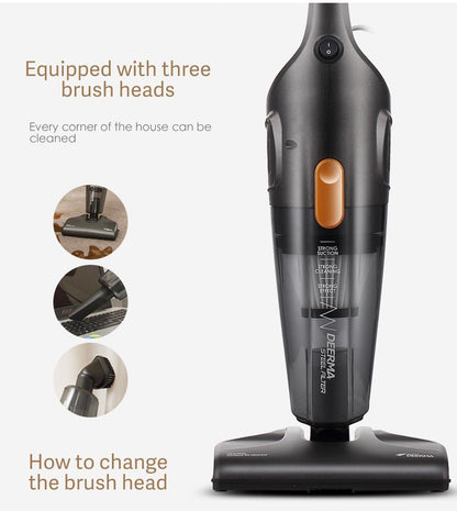 Вертикална прахосмукачка Xiaomi Deerma DX115C Vacuum cleaner, 600W, Черен