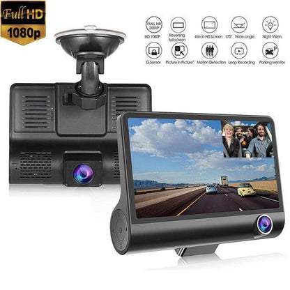 Видеорегистратор Amio с 2 камери FUll HD VIDEO CAR DVR + Камера за задно виждане