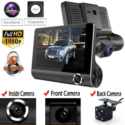 Видеорегистратор Amio с 2 камери FUll HD VIDEO CAR DVR + Камера за задно виждане