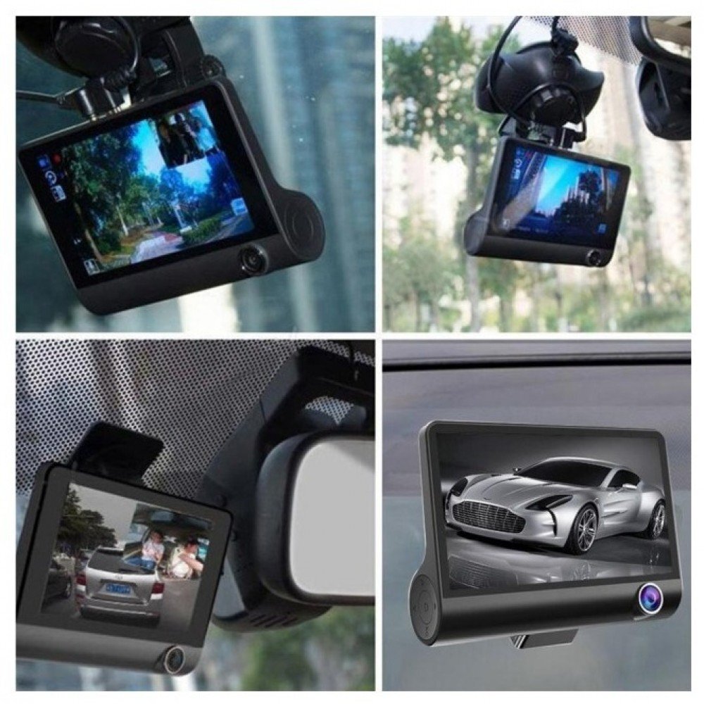 Видеорегистратор Amio с 2 камери FUll HD VIDEO CAR DVR + Камера за задно виждане