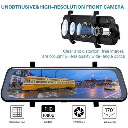 Видеорегистратор огледало с две камери FULL HD  9.66 inch DVR