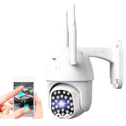 Комплект 2 бр ВОДОУСТОЙЧИВА Wifi Full HD 2.0MP 23 LED 320° въртяща камера с Motion Tracking4