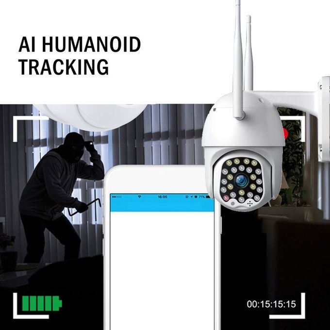 ВОДОУСТОЙЧИВА Wifi Full HD 2.0MP 23 LED 320° въртяща камера с Motion Tracking