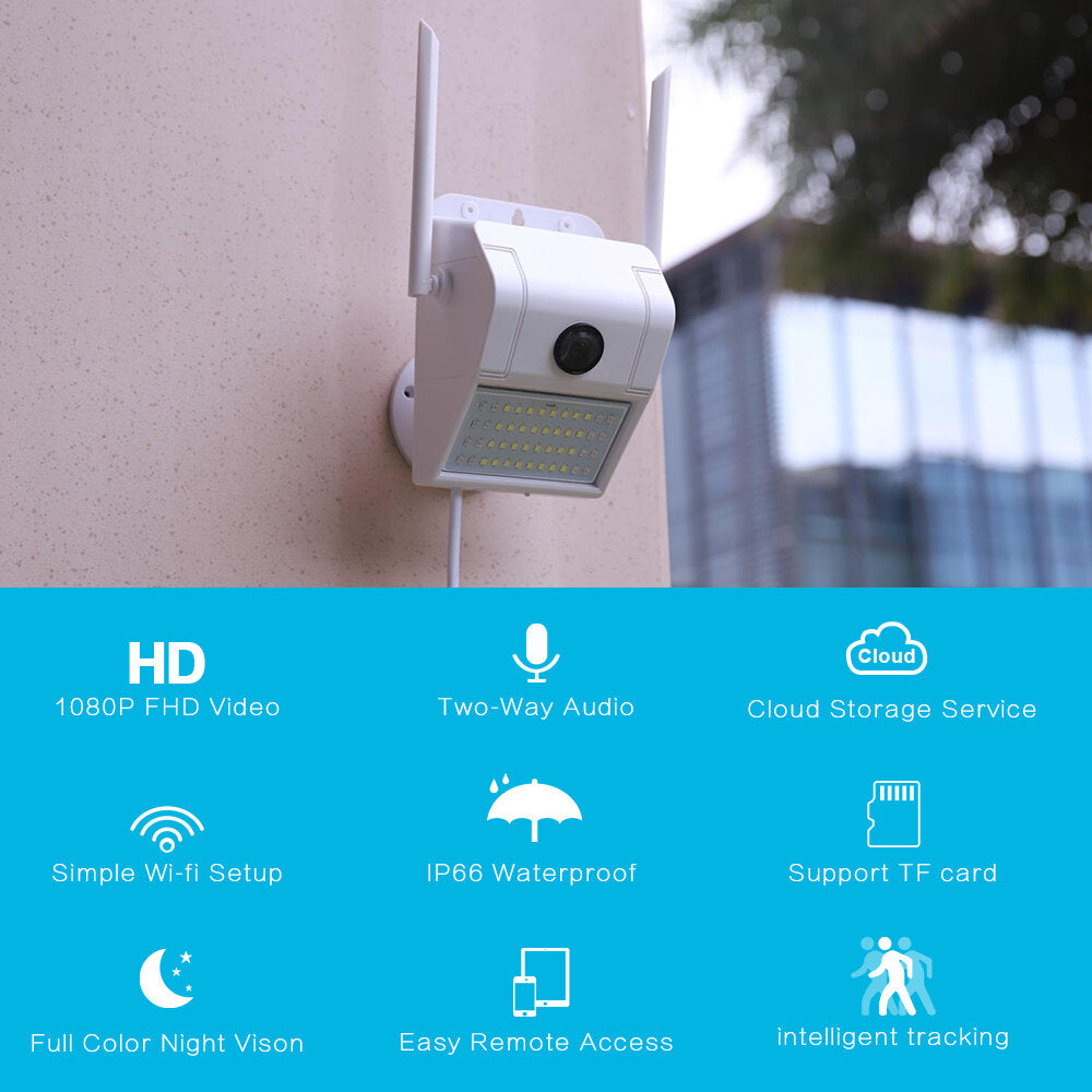 Wifi Камера с вградено LED осветление V380 FUll HD водоустойчива