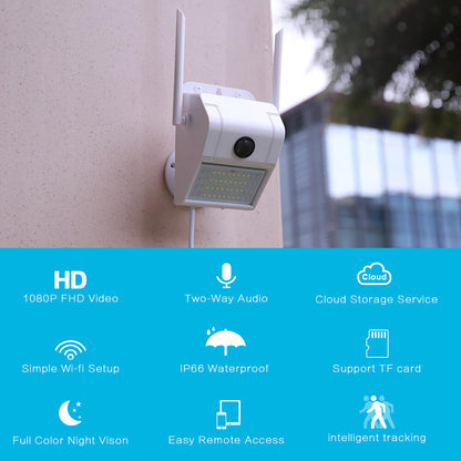 Wifi Камера с вградено LED осветление V380 FUll HD водоустойчива